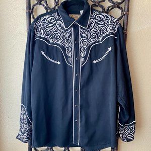 Vintage Skully Button Down Western Shirt Size M